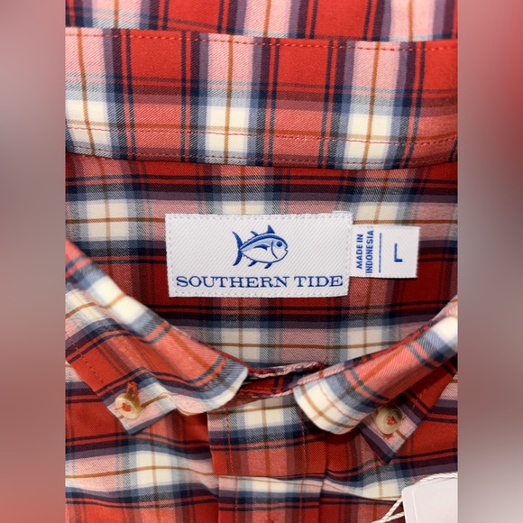 Southern Tide Coastal Passage Rockledge Plaid Long Sleeve Sport Shirt Size Large - Picture 3 of 5
